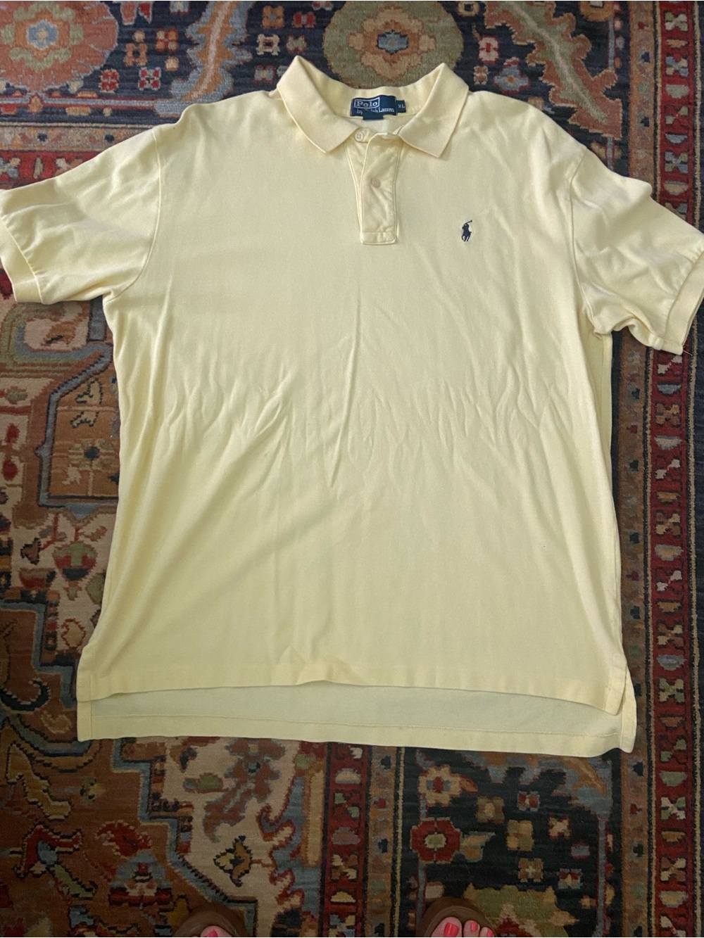 Polo by Ralph Lauren Pale Yellow Short-Sleeve Cotton Polo